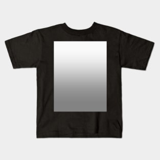 White to Gray Horizontal Linear Gradient Kids T-Shirt